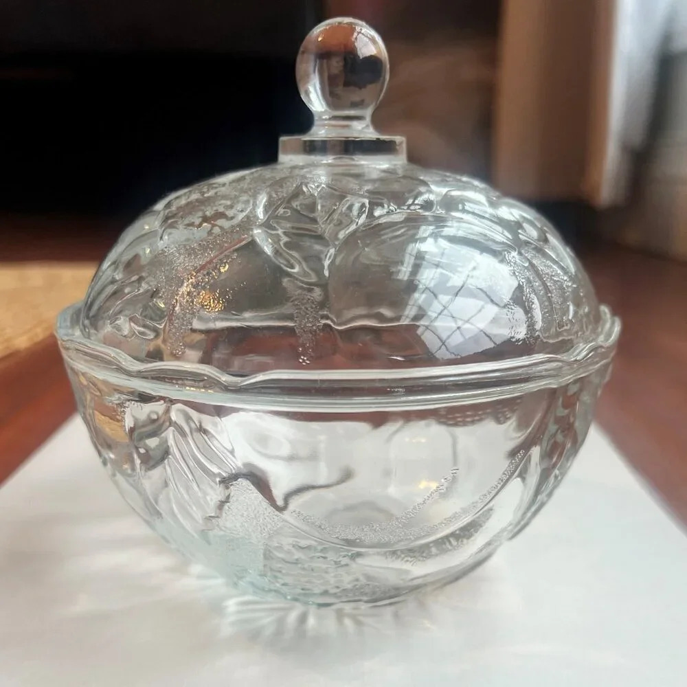 Indiana Glass Covered Confections Candy/Compote Dish